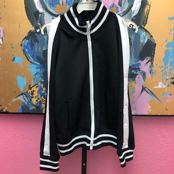 Fashion Nova Cold Shoulder Zip Up Jacket - Picture 1 of 1